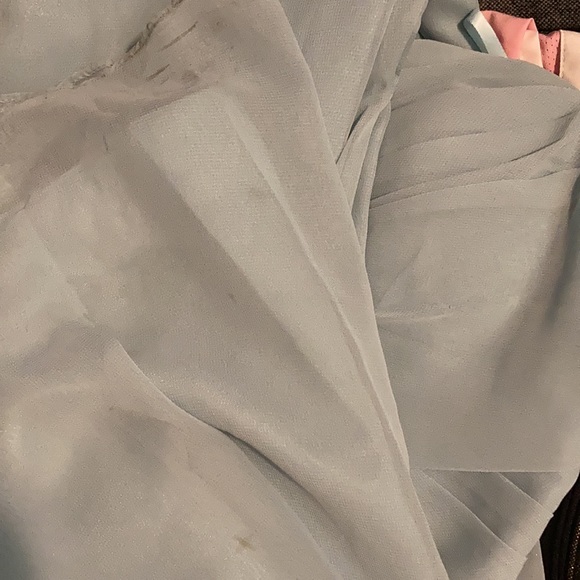 Weddington Way Size 4 Strapless Blue Flowy Bridesmaid Dress - Picture 8 of 8